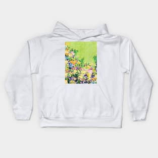 Fresh Floral Crepe Pattern Kids Hoodie